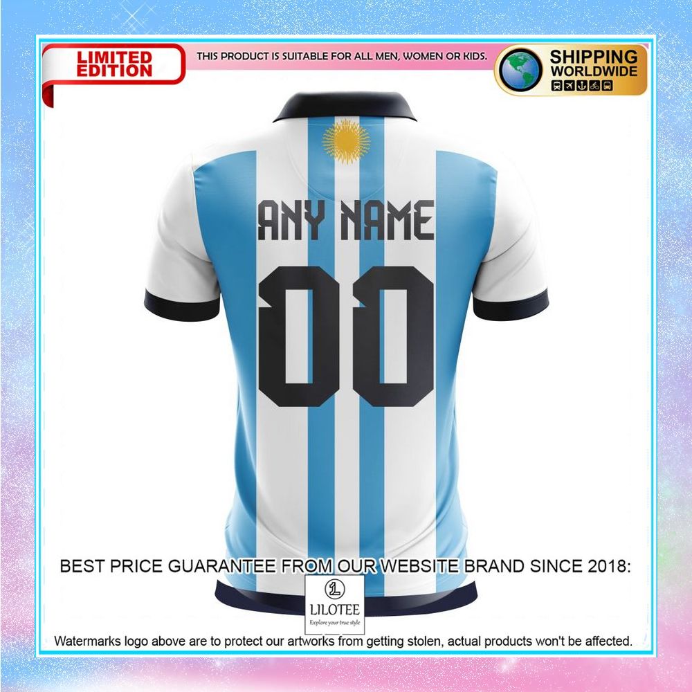 personalized argentina world cup 2022 home polo shirt 2 583