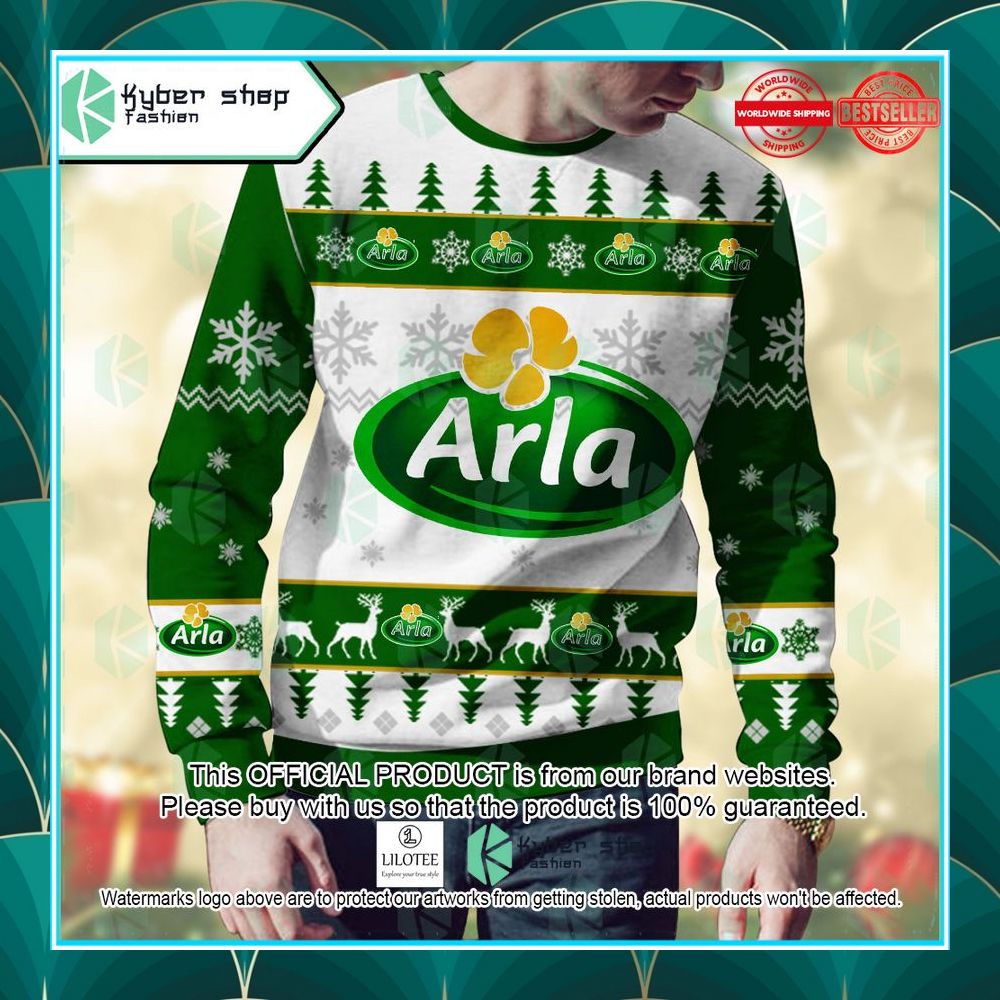 personalized arla ugly christmas sweater 2 467