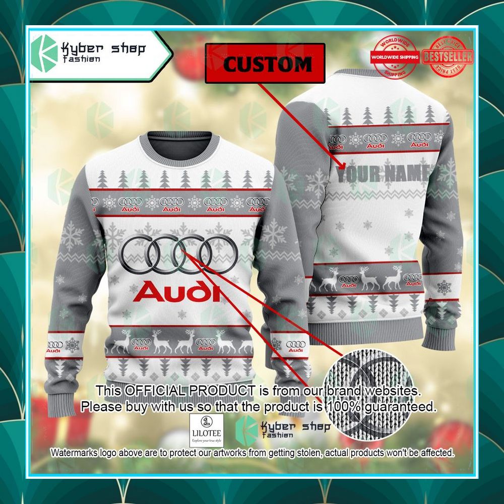 personalized audi ugly christmas sweater 1 478