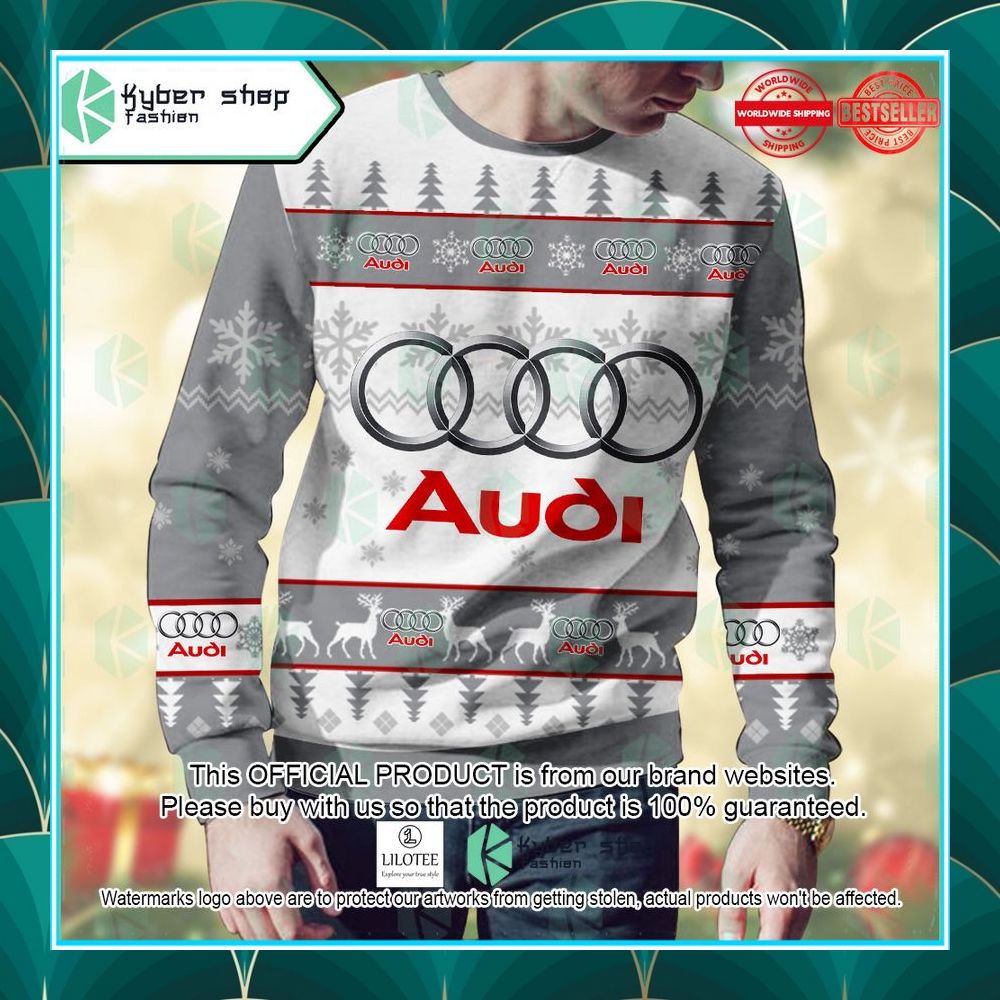 personalized audi ugly christmas sweater 2 736