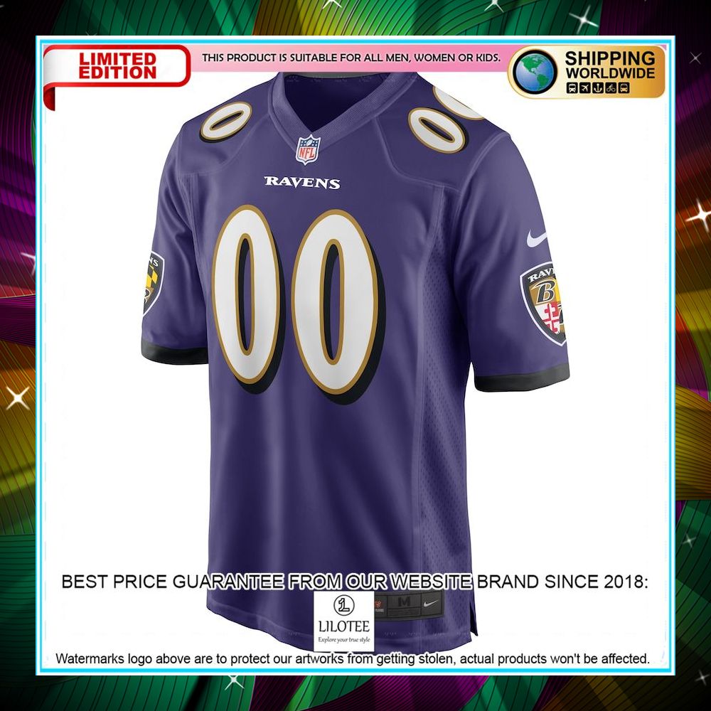 personalized baltimore ravens purple football jersey 2 577