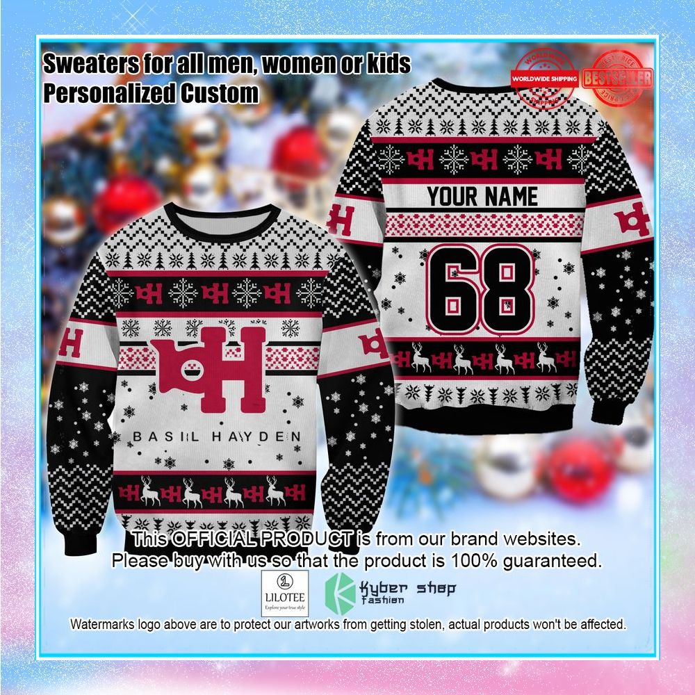 personalized basil haydens ugly sweater 1 405