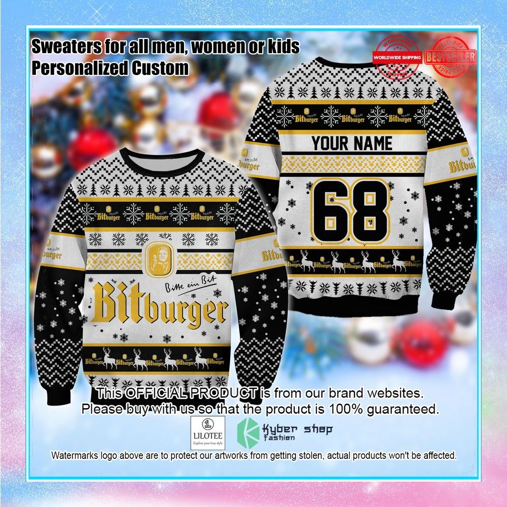 personalized bitburger ugly sweater 1 812