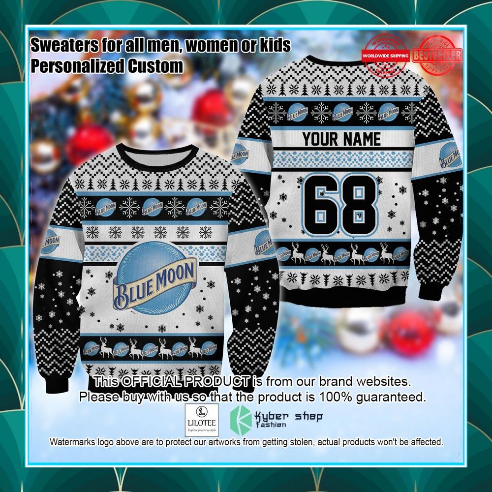 personalized blue moon ugly sweater 1 152