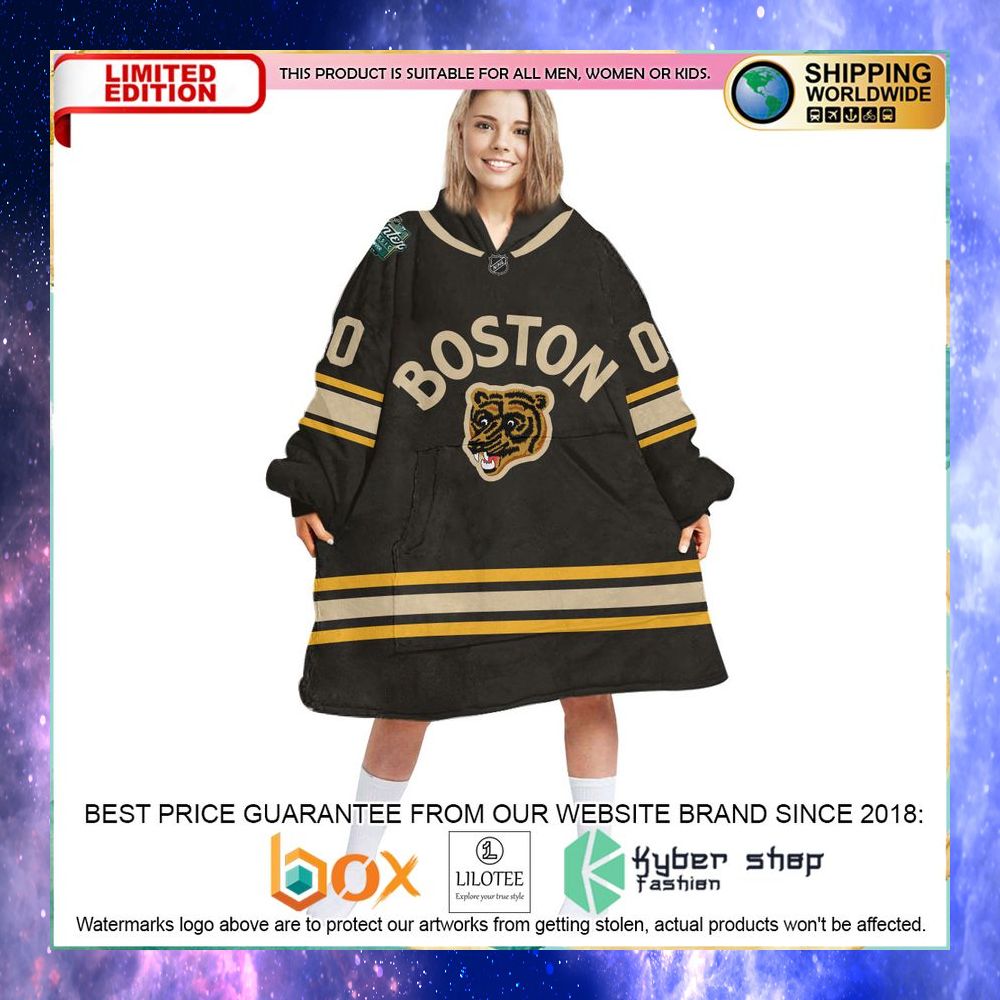 personalized boston bruins nhl oodie blanket hoodie 1 89