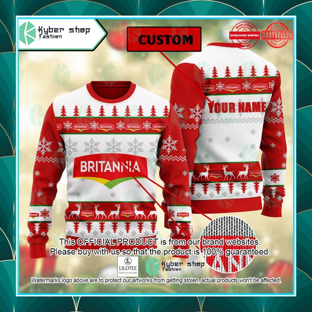 personalized britannia ugly christmas sweater 1 645