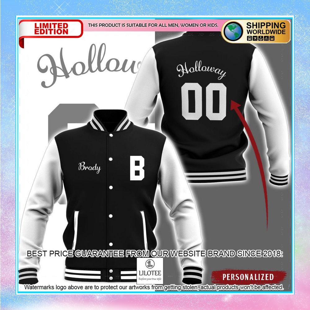 personalized brody black baseball jacket 1 251