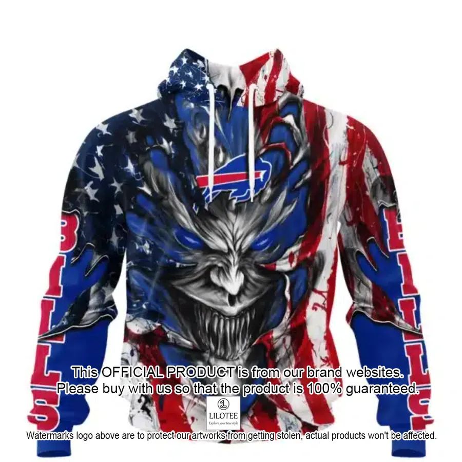 personalized buffalo bills demon face american flag shirt hoodie 1 126