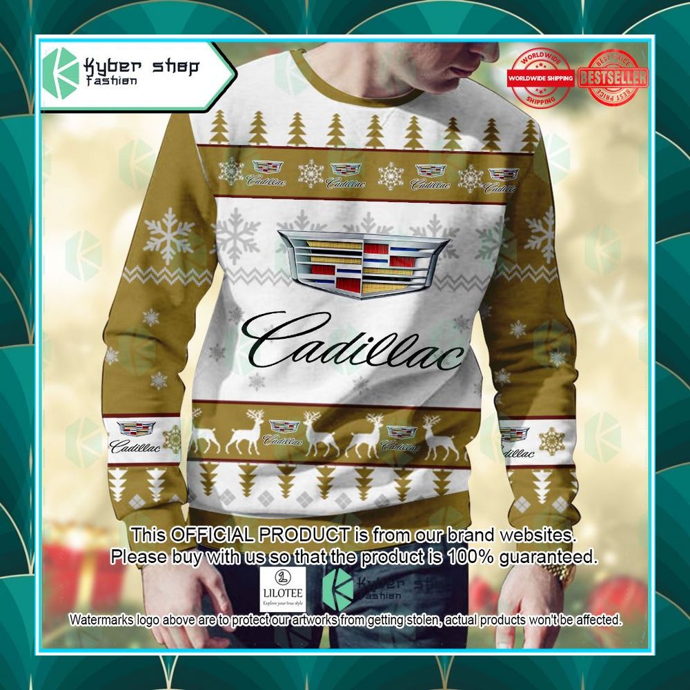 personalized cadillac ugly christmas sweater 2 666