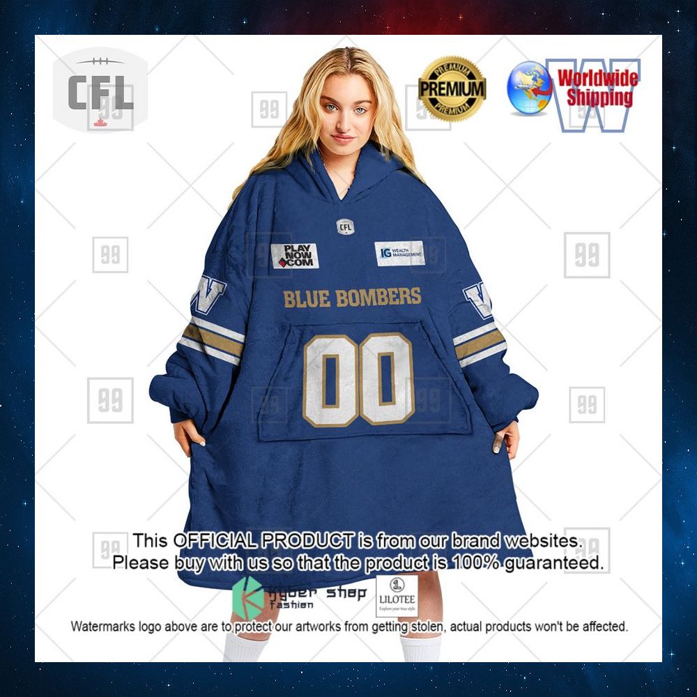 personalized cfl winnipeg blue bombers 2022 hoodie blanket 1 613