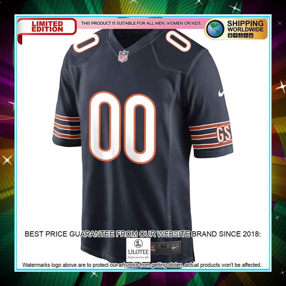 personalized chicago bears navy football jersey 2 168