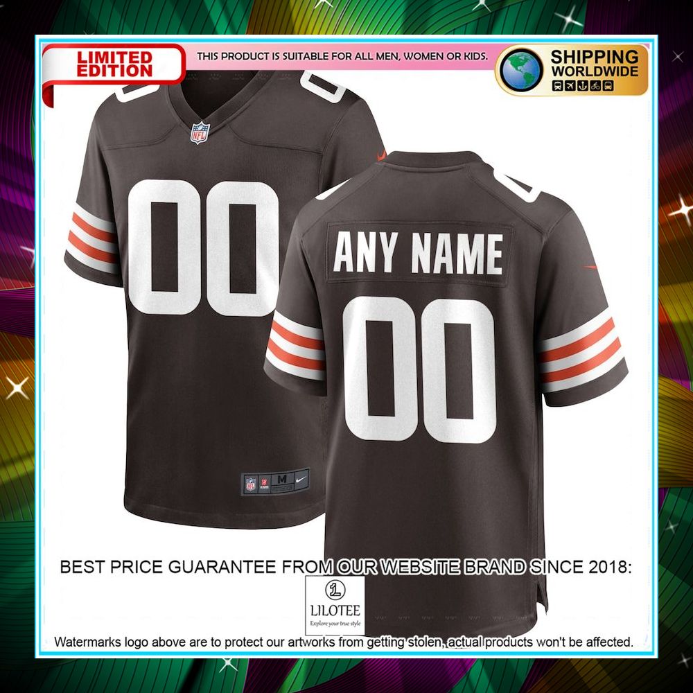personalized cleveland browns brown football jersey 1 710