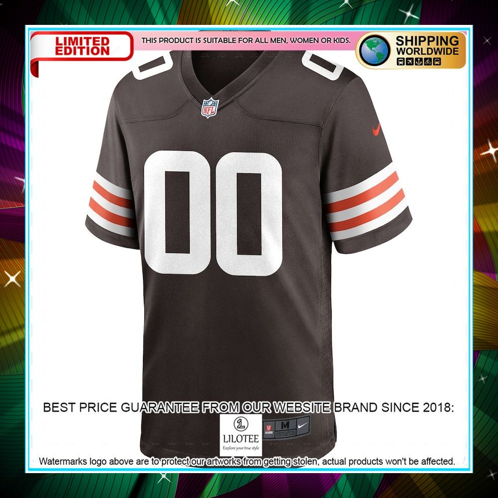 personalized cleveland browns brown football jersey 2 178