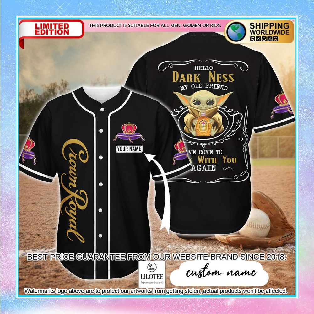personalized crown royal baby yoda hello dark ness baseball jersey 1 919
