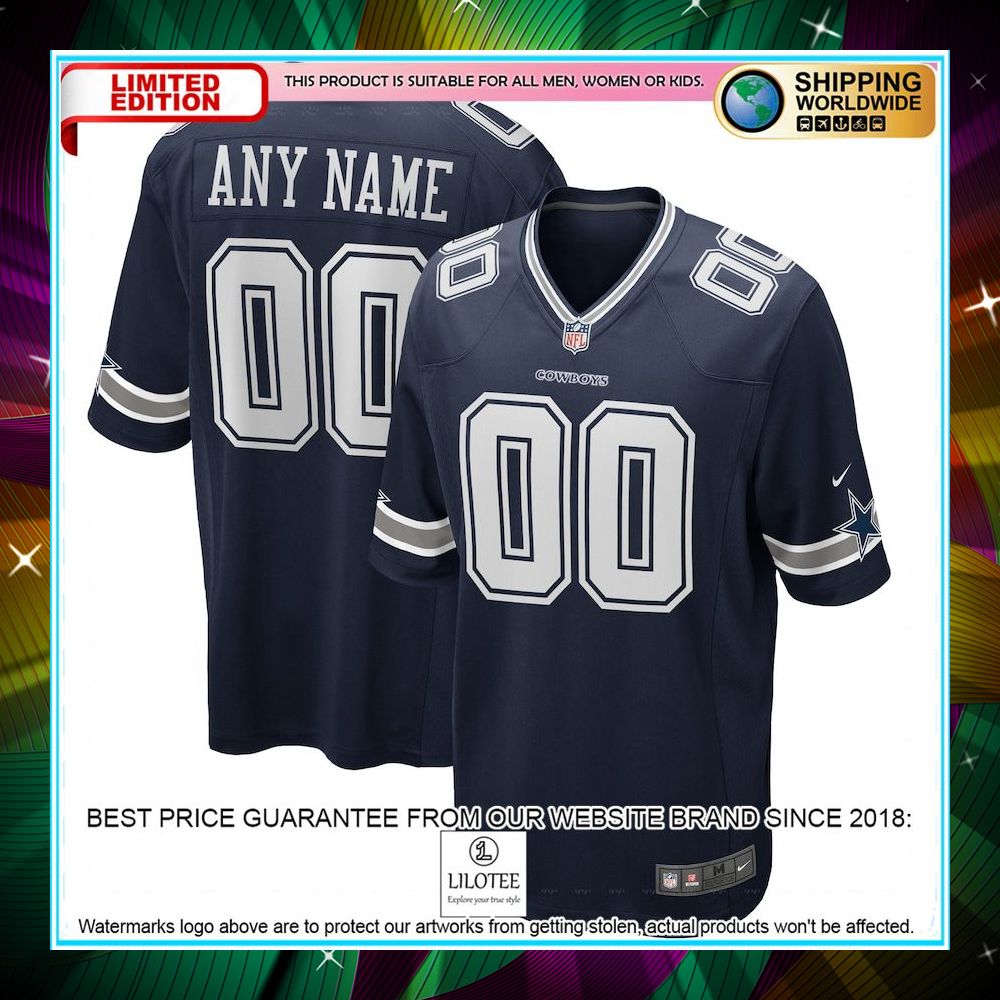personalized dallas cowboys navy football jersey 1 496