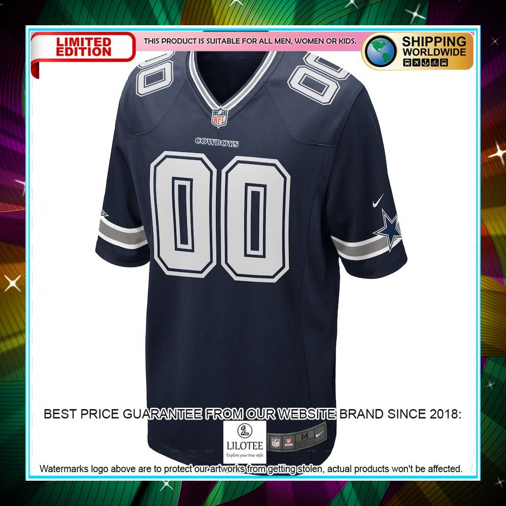 personalized dallas cowboys navy football jersey 2 108