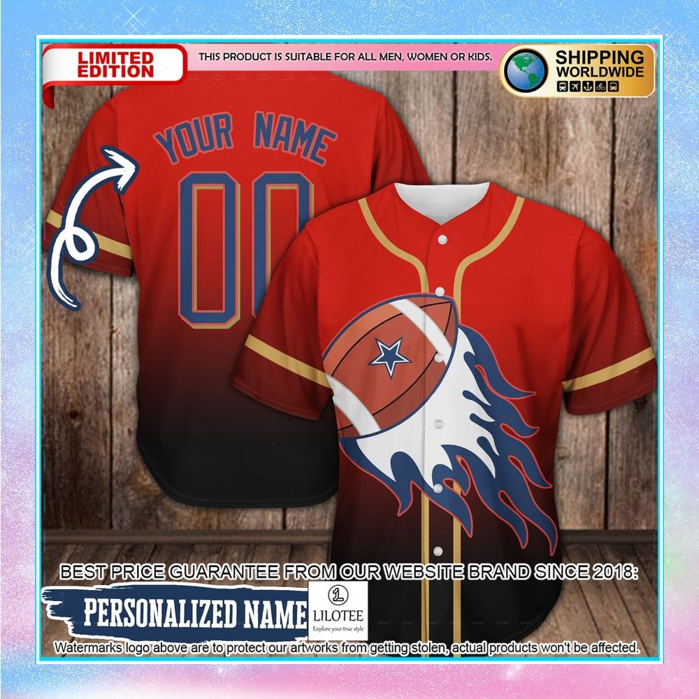 personalized dallas cowboys red baseball jersey 1 14