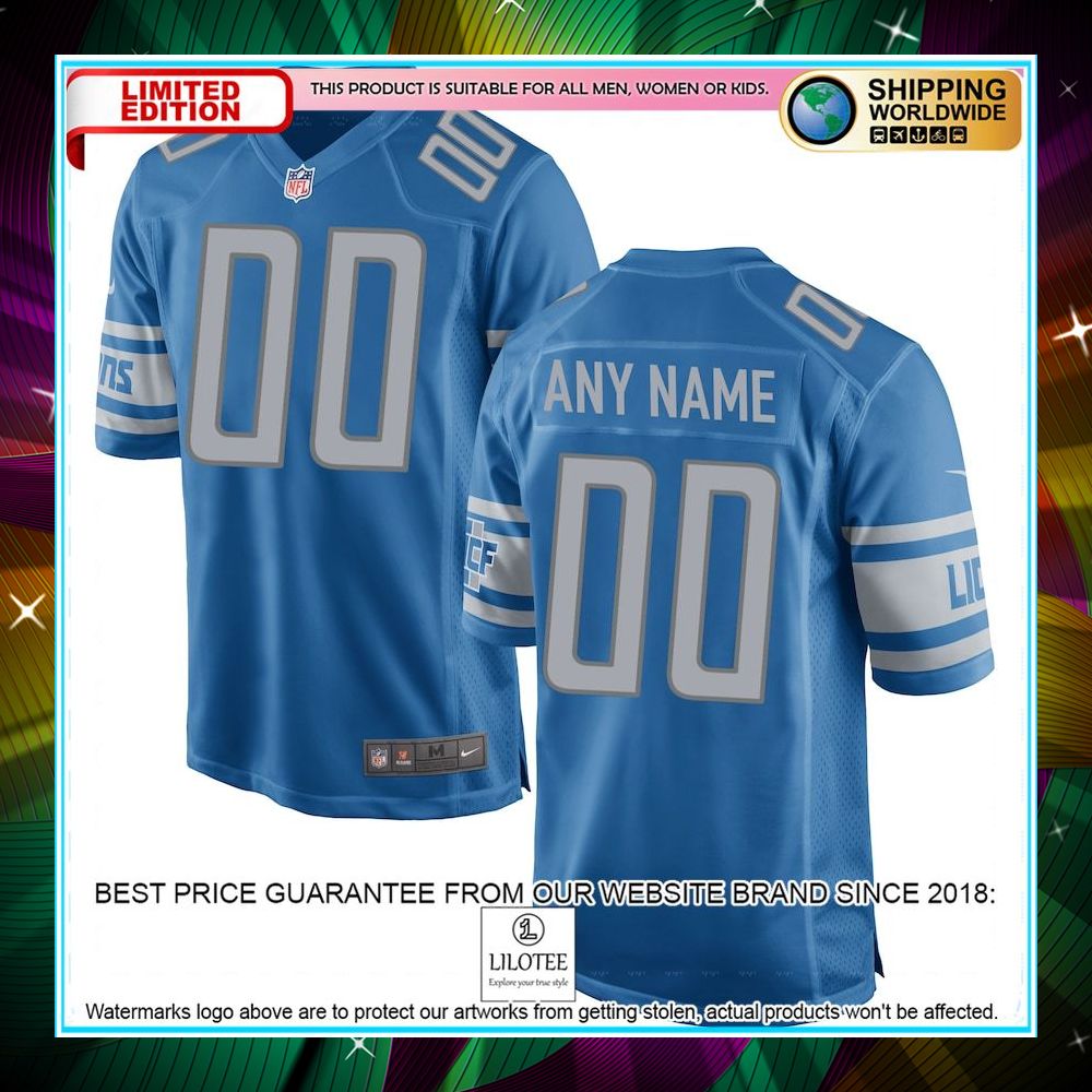 personalized detroit lions blue football jersey 1 408