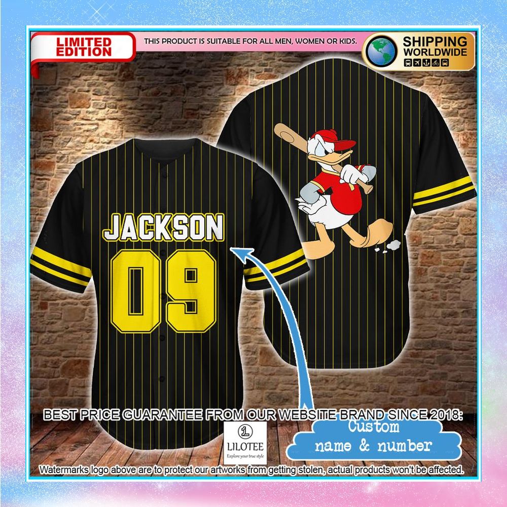 personalized donald duck baseball jersey 1 941