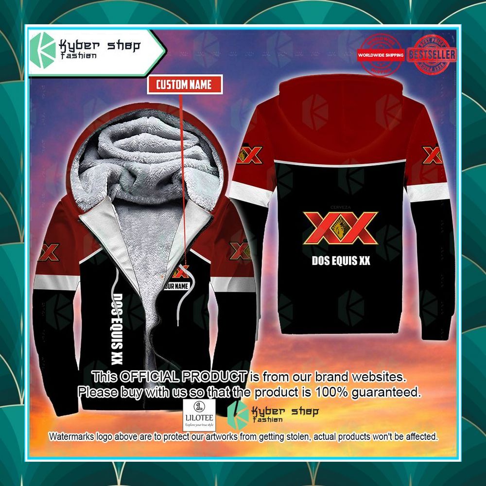 personalized dos equis xx fleece hoodie 1 175
