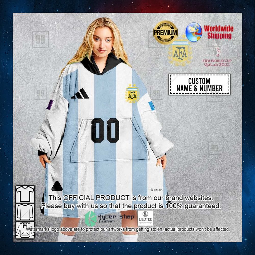 personalized fifa world cup 2022 argentina football 2022 hoodie blanket 1 81