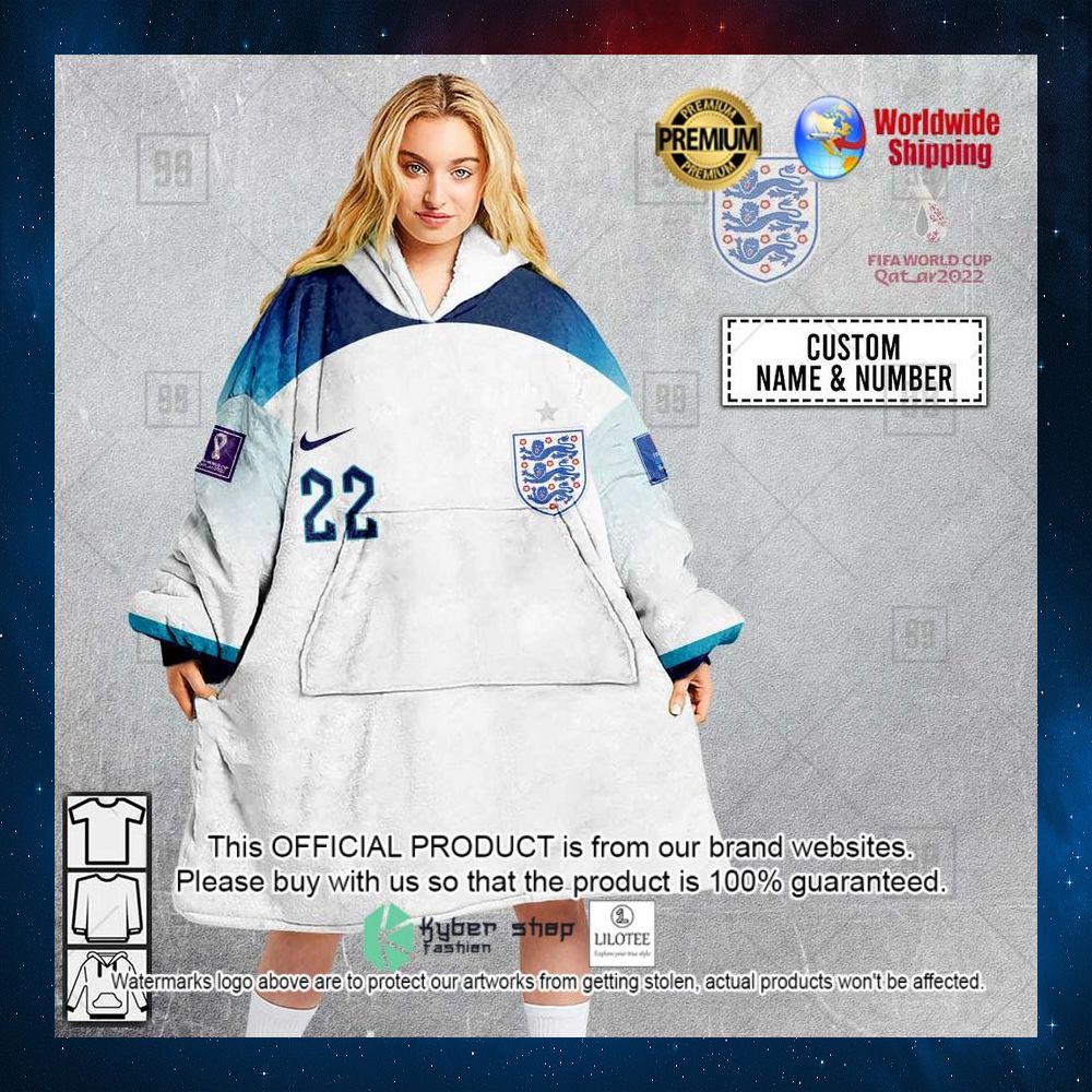 personalized fifa world cup 2022 england football 2022 hoodie blanket 1 629