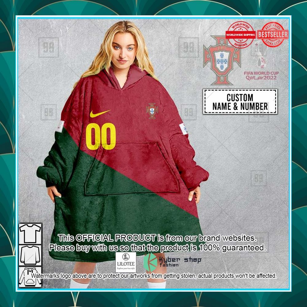 personalized fifa world cup 2022 portugal football jersey 2022 oodie blanket hoodie 1 818