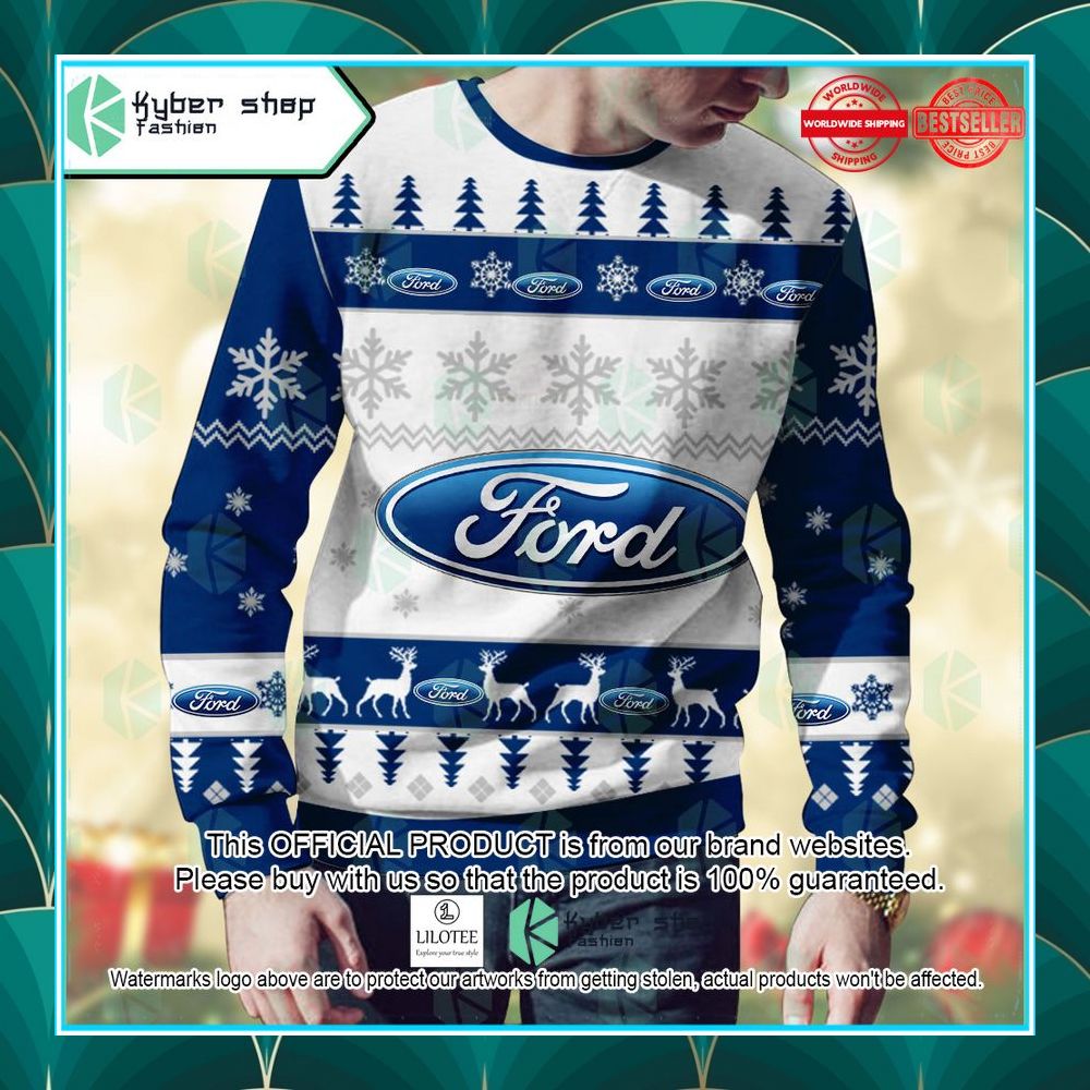 personalized ford ugly christmas sweater 2 259