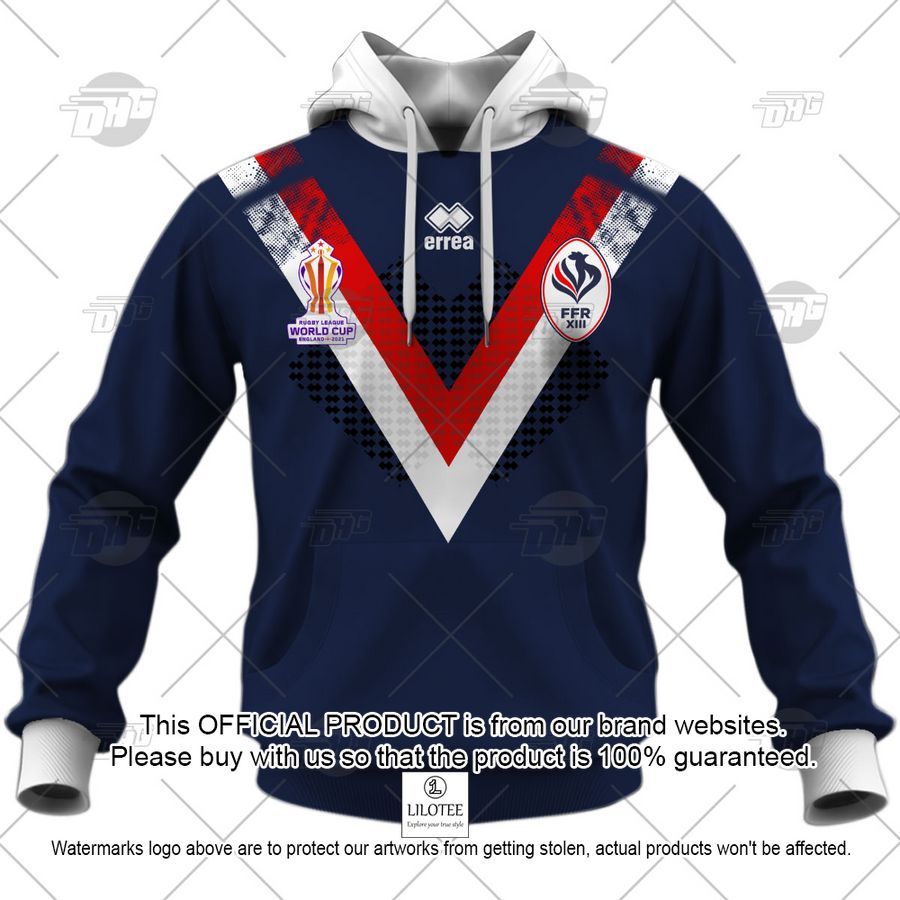 personalized france les bleus rugby league world cup white jersey 2022 shirt hoodie 2 853