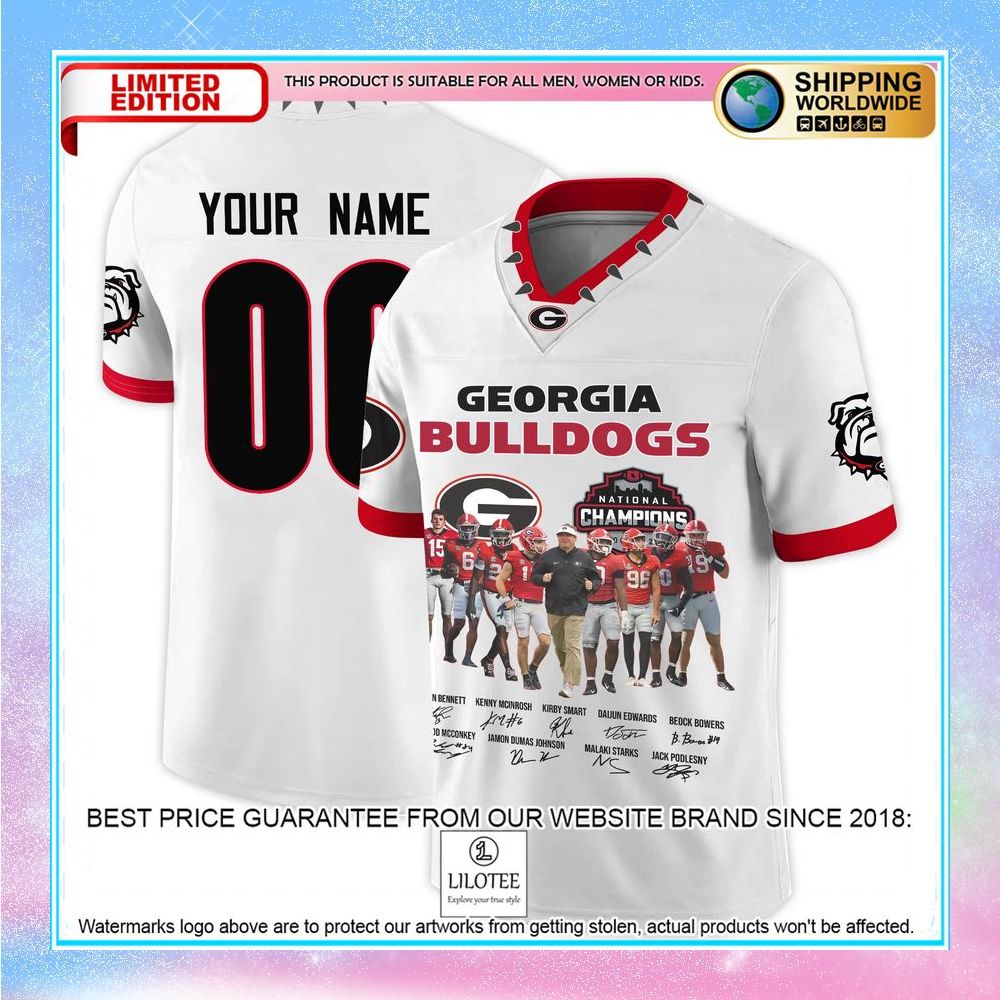 personalized georgia bulldogs national champions football jersey 1 719