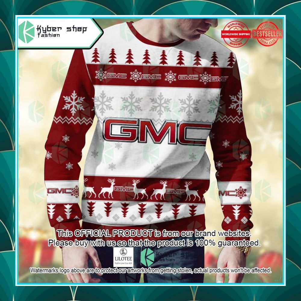 personalized gmc ugly christmas sweater 2 166