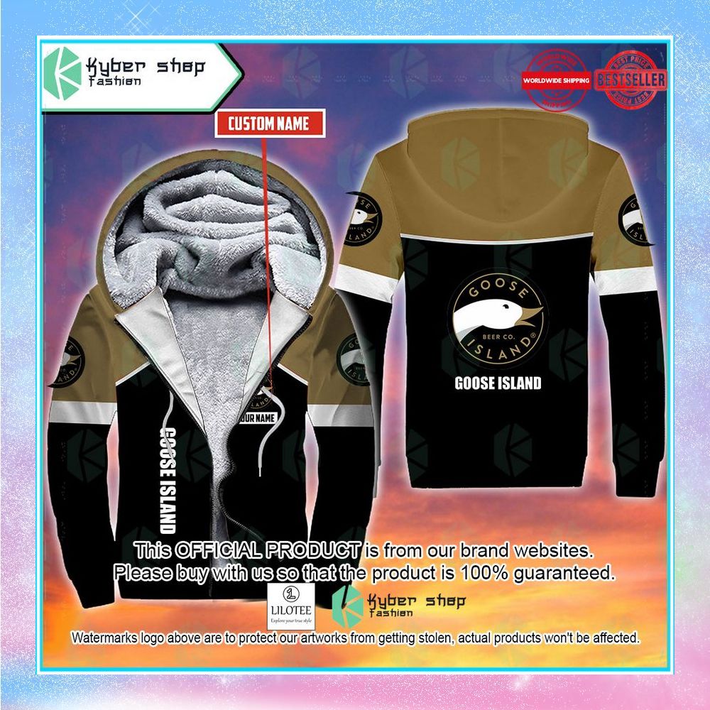 personalized goose island fleece hoodie 1 512