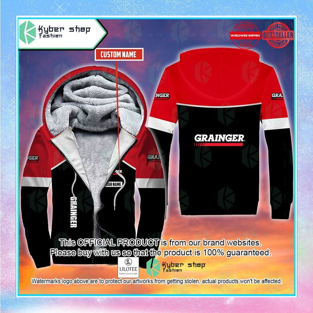personalized grainger fleece hoodie 1 362