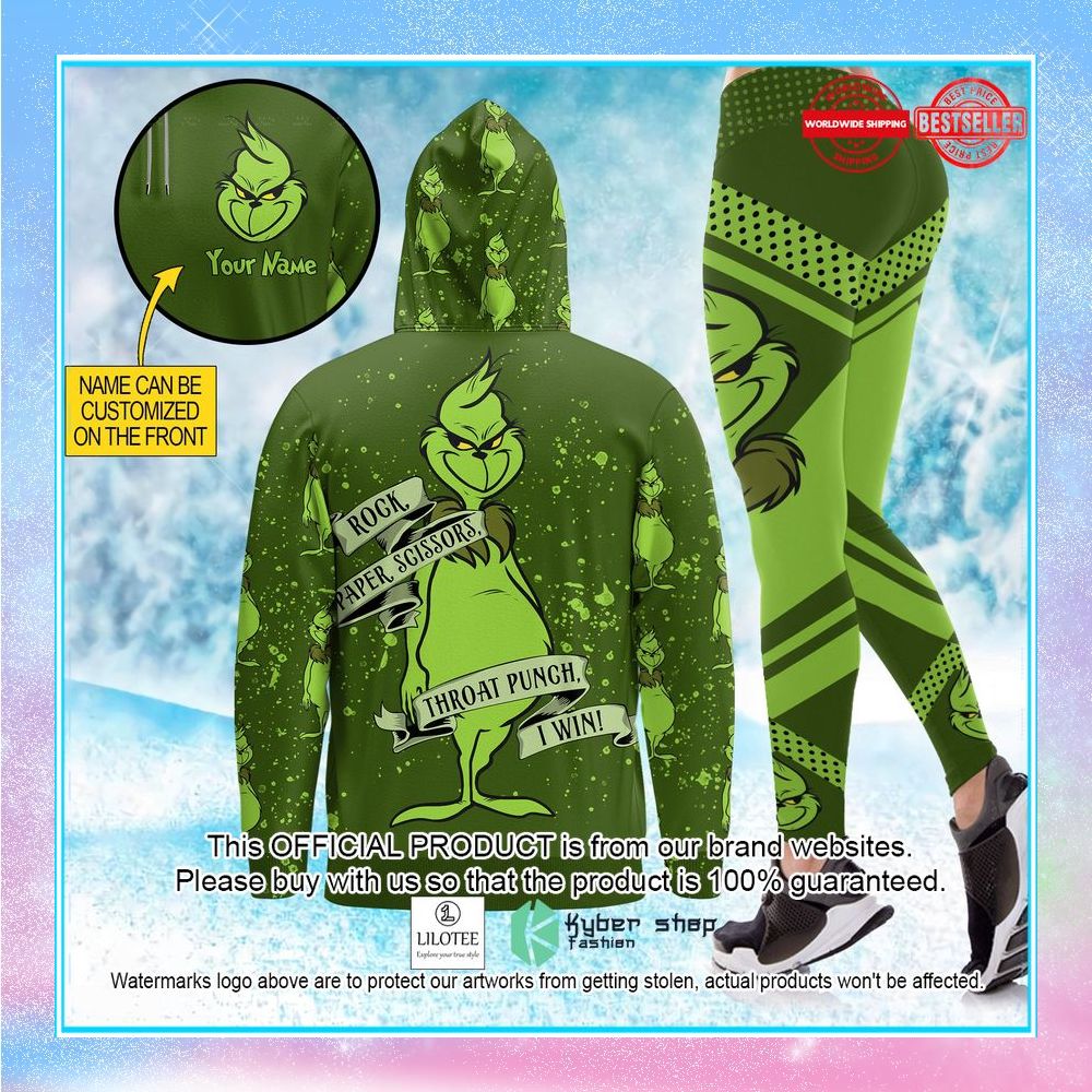 personalized grinch rock paper scissors punch green shirt hoodie 1 914