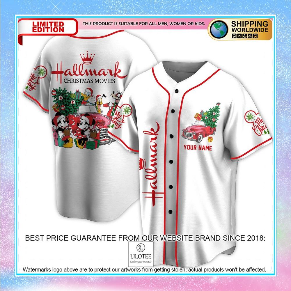 personalized hallmark christmas movies mickey mouse baseball jersey 1 204