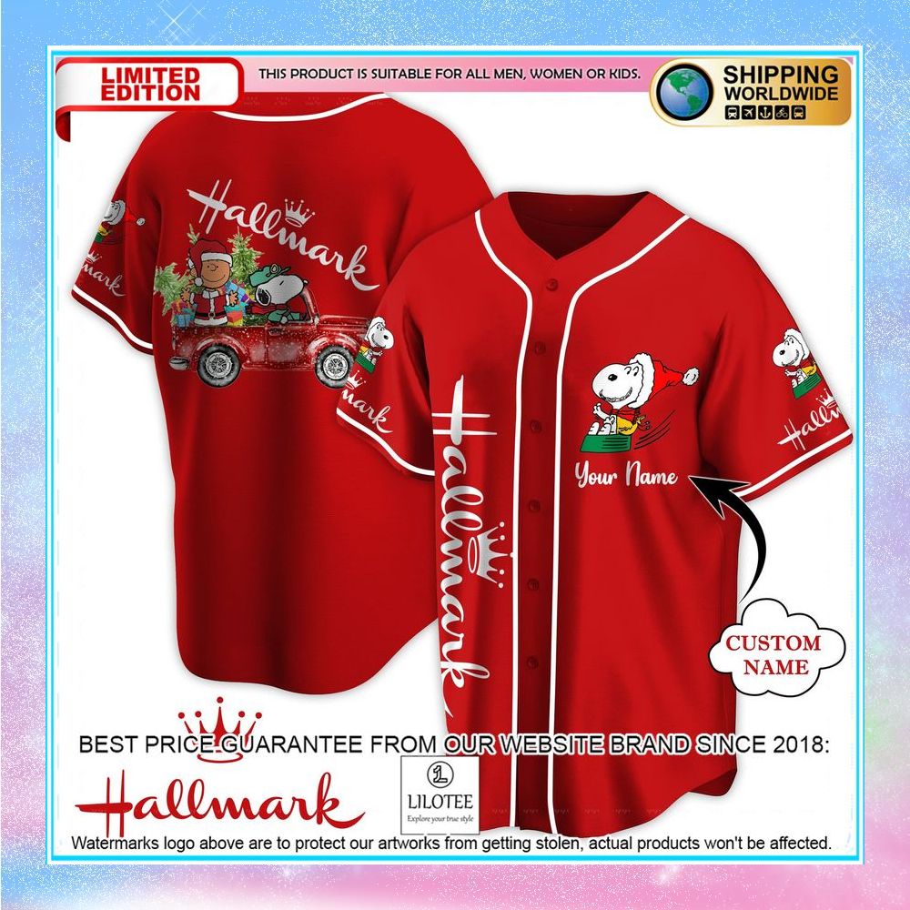 personalized hallmark snoopy xmas baseball jersey 1 145