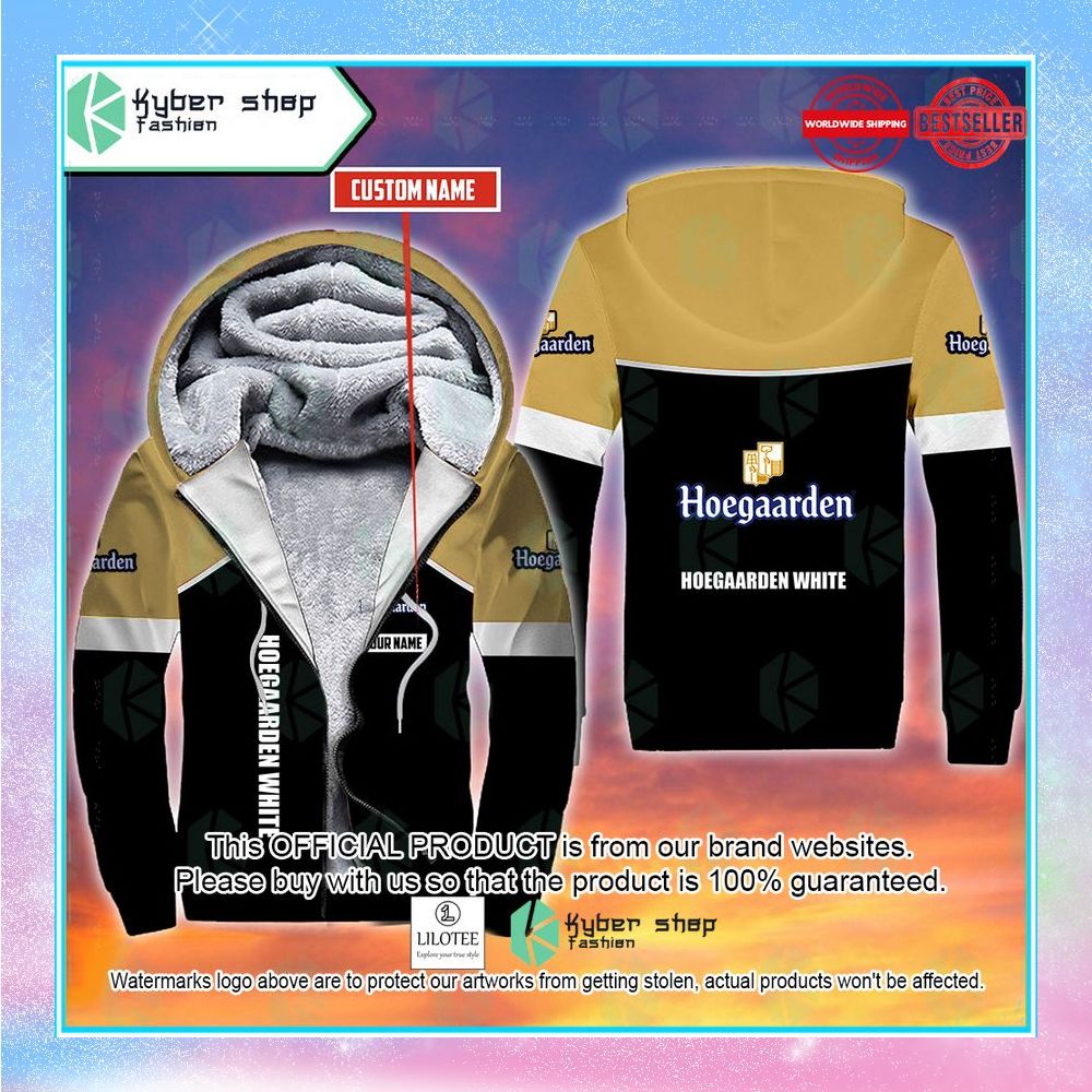 personalized hoegaarden white fleece hoodie 1 807