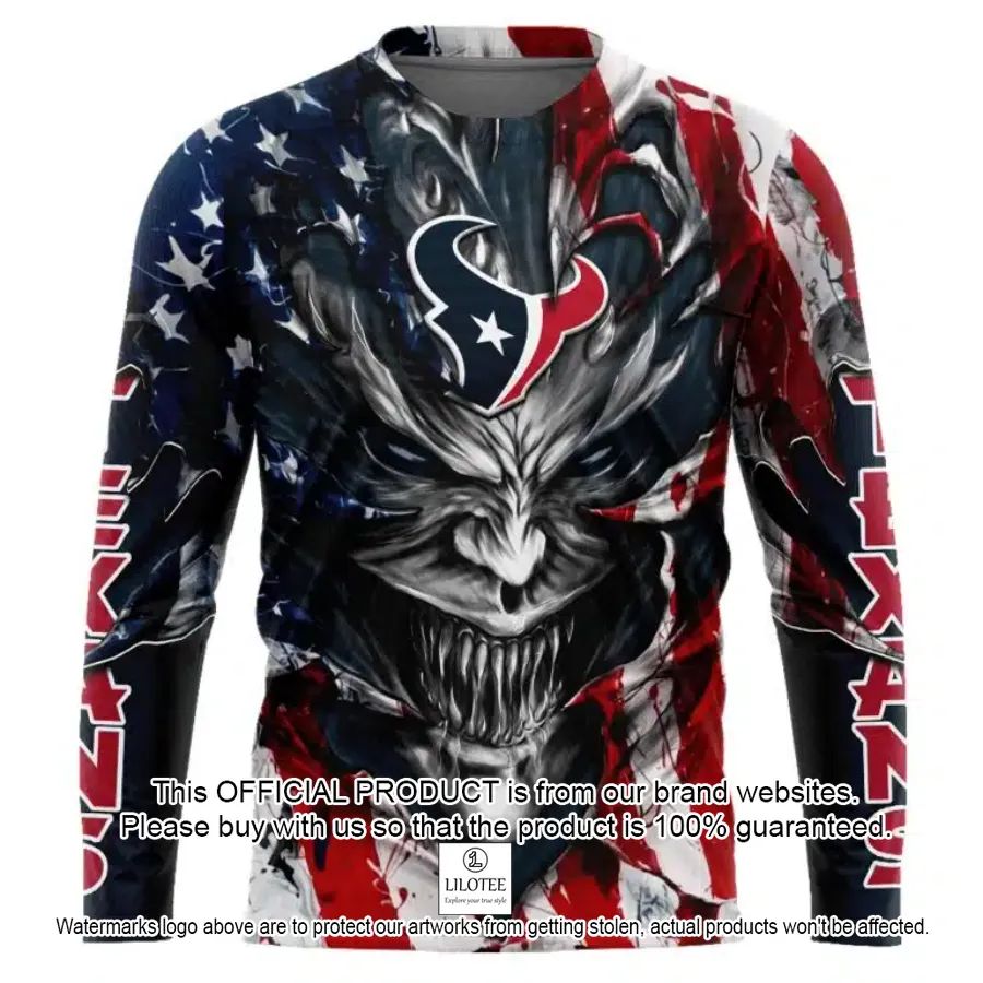 personalized houston texans demon face american flag shirt hoodie 2 912