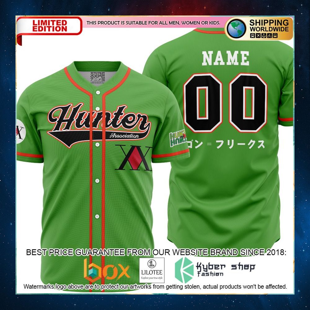 personalized hunter association gon hunter x hunter baseball jersey 1 520