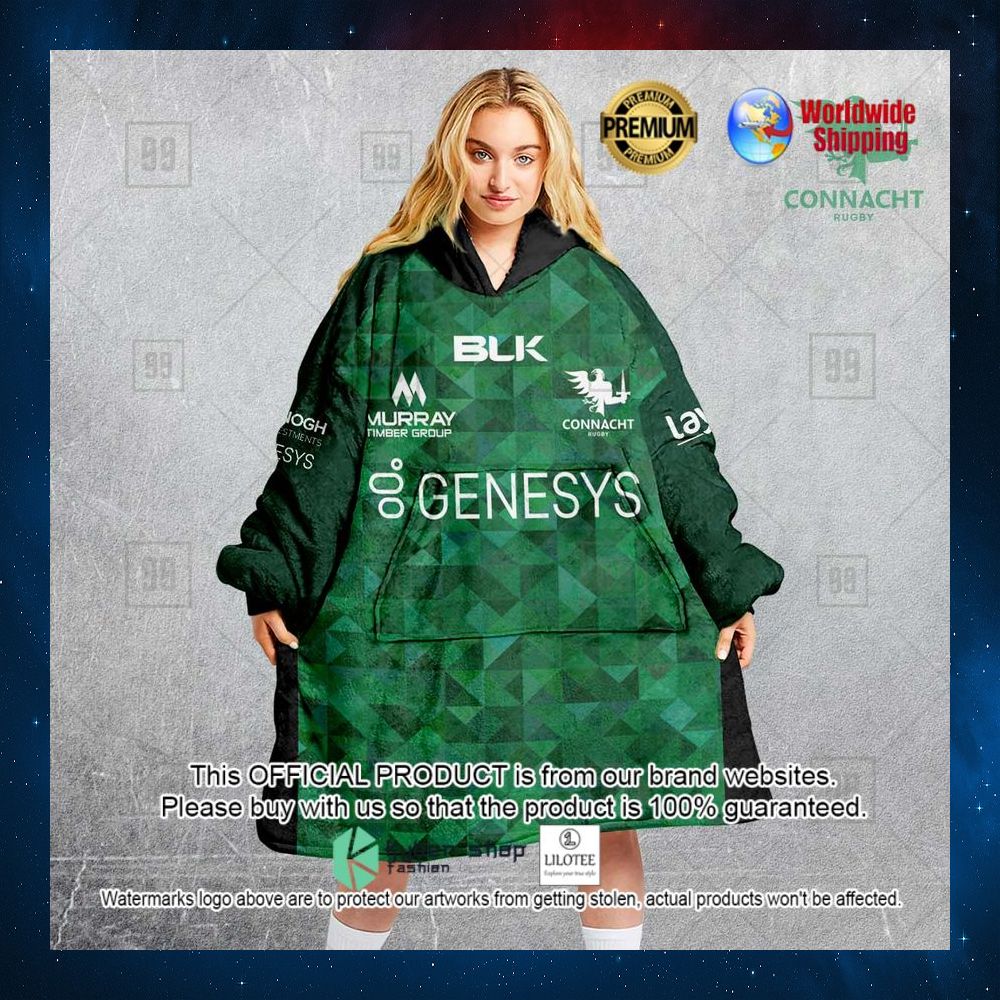 personalized ireland connacht rugby hoodie blanket 1 300