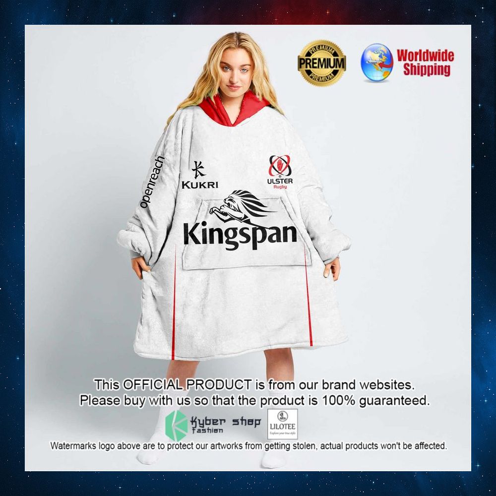 personalized ireland ulster rugby team kingspan hoodie blanket 1 909