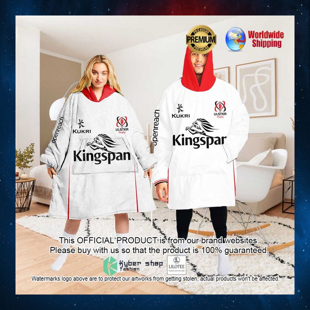 personalized ireland ulster rugby team kingspan hoodie blanket 2 671