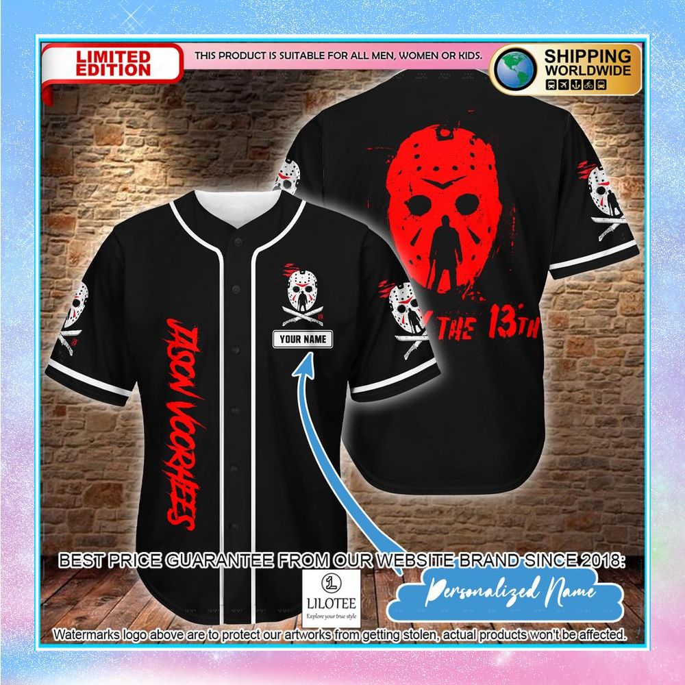 personalized jason voorhees friday the 13th baseball jersey 1 107