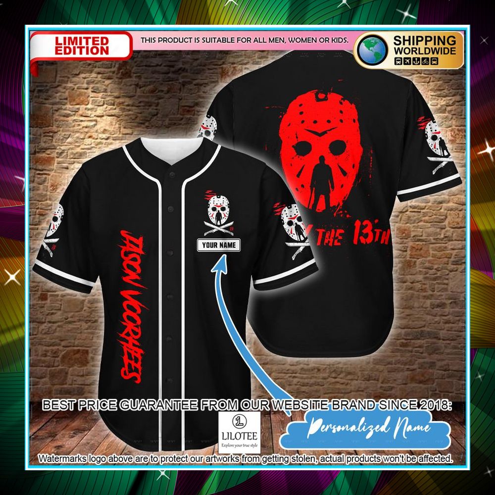 personalized jason voorhees friday the 13th baseball jersey 1 425