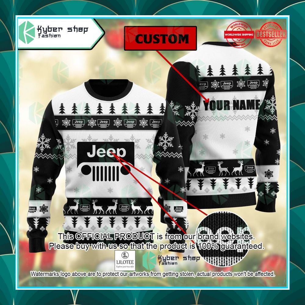 personalized jeep ugly christmas sweater 1 604