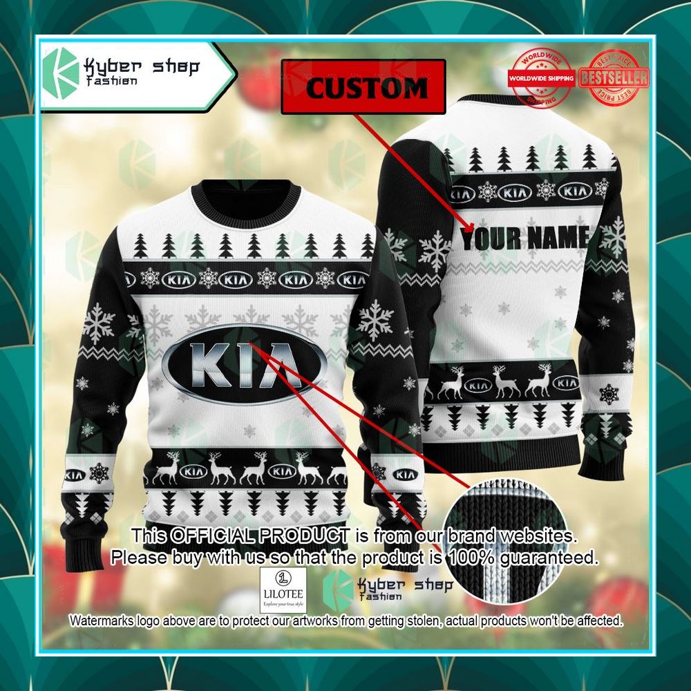 personalized kia ugly christmas sweater 1 678