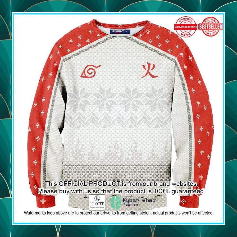 personalized konoha hokage ugly sweater 1 959