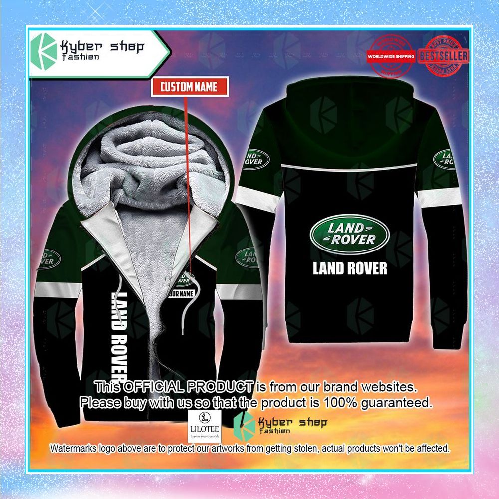 personalized land rover fleece hoodie 1 631