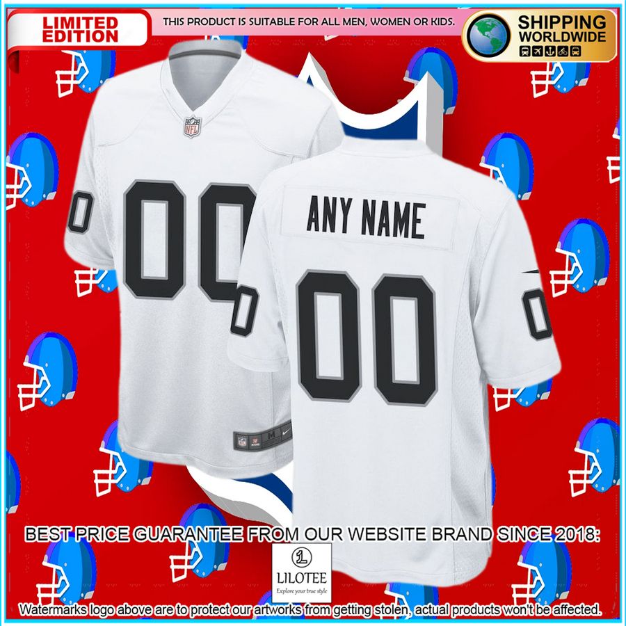 Personalized Las Vegas Raiders White Football Jersey 4 personalized las vegas raiders white football jersey 1 809