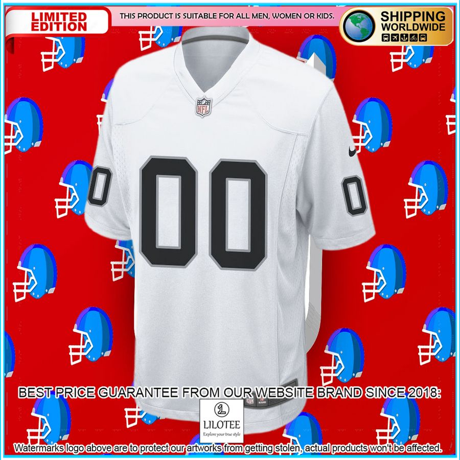 Personalized Las Vegas Raiders White Football Jersey 5 personalized las vegas raiders white football jersey 2 771
